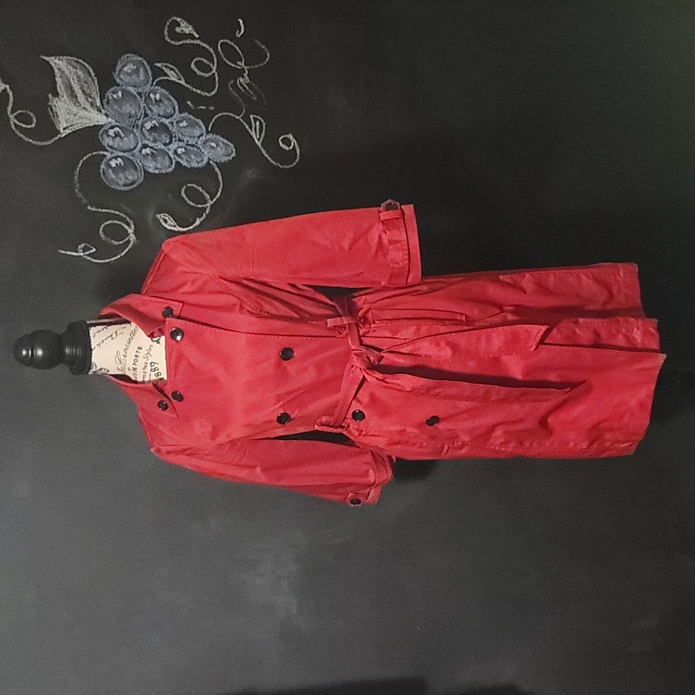 Old Navy - Red Trench Coat